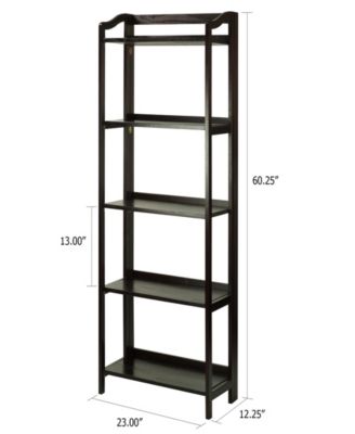 Yu Shan Stratford 5 - Shelf Folding Bookcase