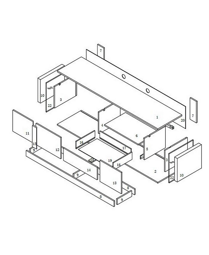 VIG Furniture Modrest Vision Modern Floating Tv Stand Macy's