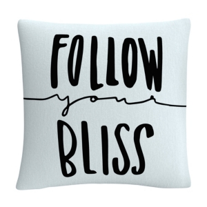 Baldwin Abc Typographic Follow Your Bliss Decorative Pillow, 16" X 16" In Multi