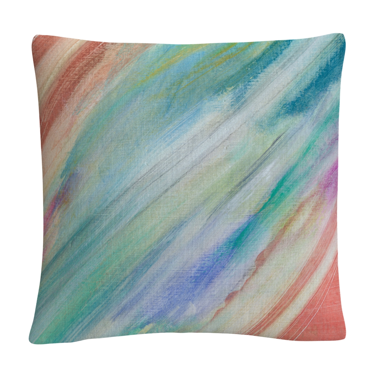 Anthony Sikich Sorbet Skies Colorful Shapes Line Composition Decorative Pillow, 16 x 16