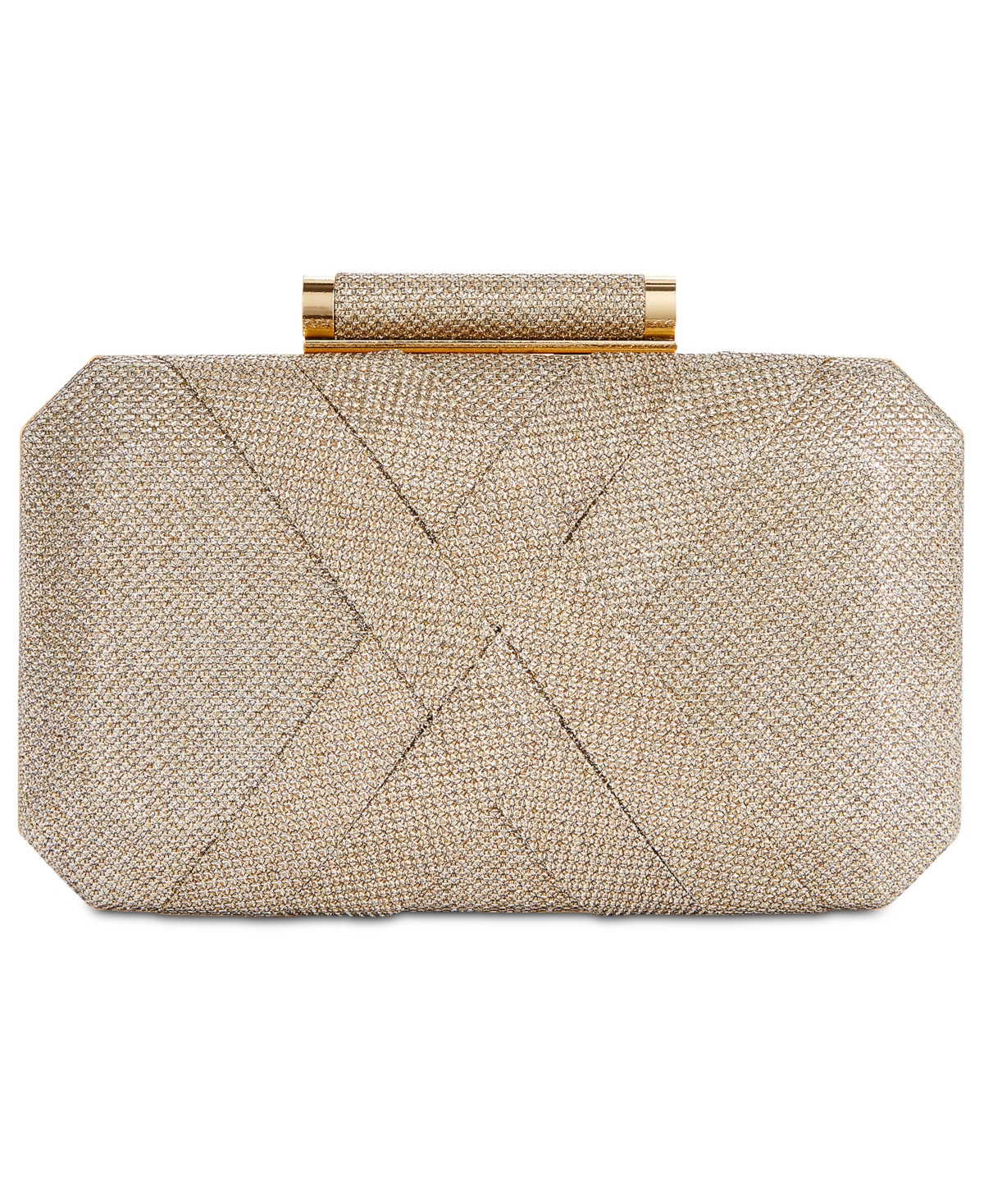 Inc International Concepts Lindsayy Xx Lurex Clutch, Created For Macy's In Gold,gold
