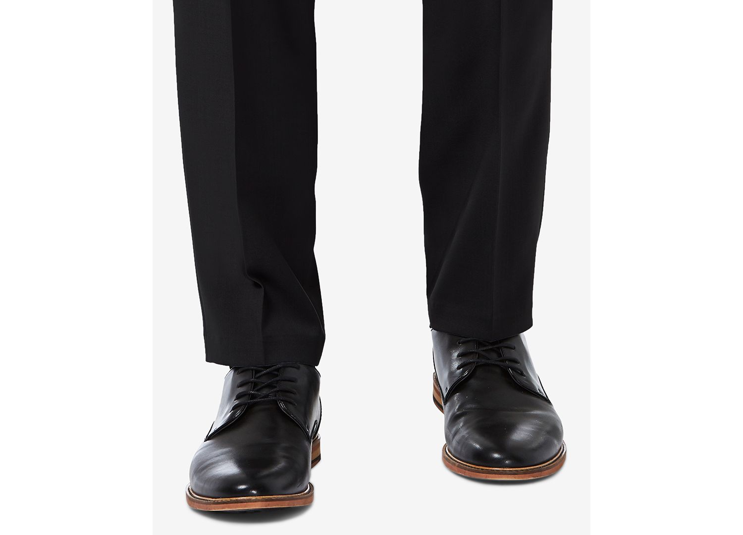 Men's Premium Comfort Slim-Fit Performance Stretch Flat-Front Dress Pants