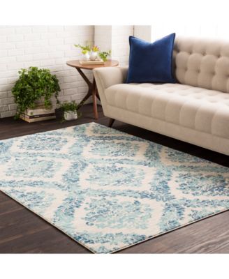 Harput HAP-1055 Dark Blue 2' x 3' Area Rug