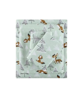 Novelty Printed Flannel 4-Pc. Sheet Set, Full