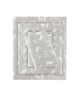 Printed Cotton Flannel 4-Pc. Sheet Set, King