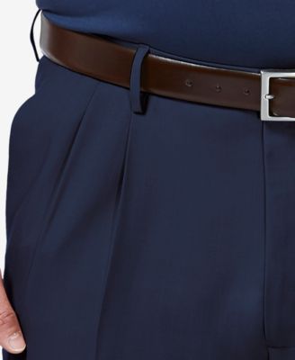 Men's Big & Tall Premium Comfort Stretch Classic-Fit Solid Pleated Dress Pants