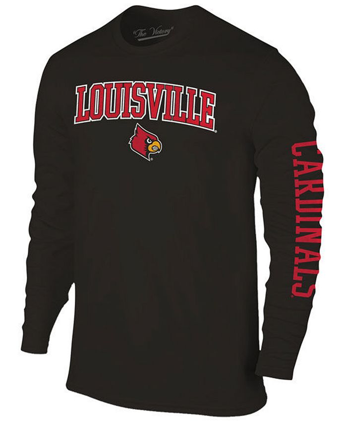 Men's Red Louisville Cardinals Custom Sport Wordmark T-Shirt