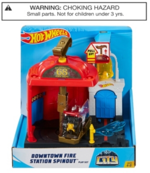 UPC 887961585698 product image for Hot Wheels City Downtown Fire Station Spinout Play Set | upcitemdb.com
