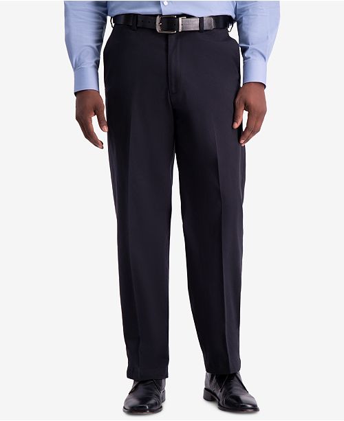Haggar Men S W2w Pro Relaxed Fit Flat Front Casual Pants Reviews