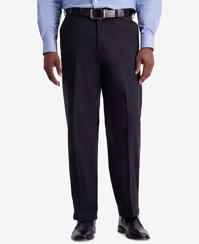 Haggar Men's W2W PRO Relaxed-Fit Flat Front Casual Pants - Macy's