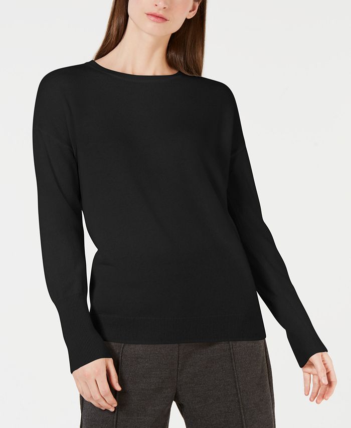 Calvin Klein Cashmere Crewneck Pullover Sweater & Reviews - Sweaters -  Women - Macy's