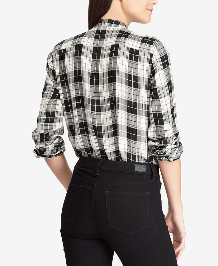 Lauren Ralph Lauren Plaid Ruffled Shirt Macy's