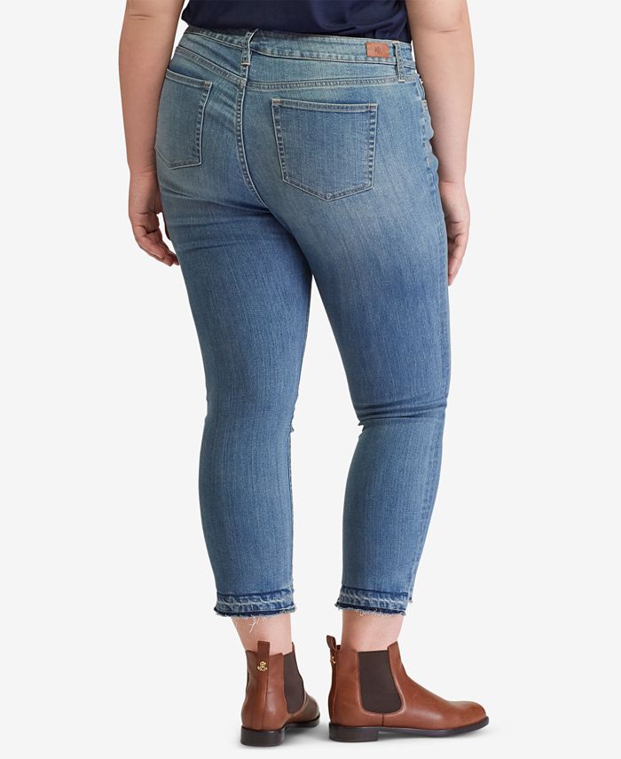 Ralph Lauren Women's Plus Premier Straight Jeans Black Size 14 W