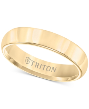 image of Triton Domed Comfort Fit Band in Yellow Tungsten Carbide