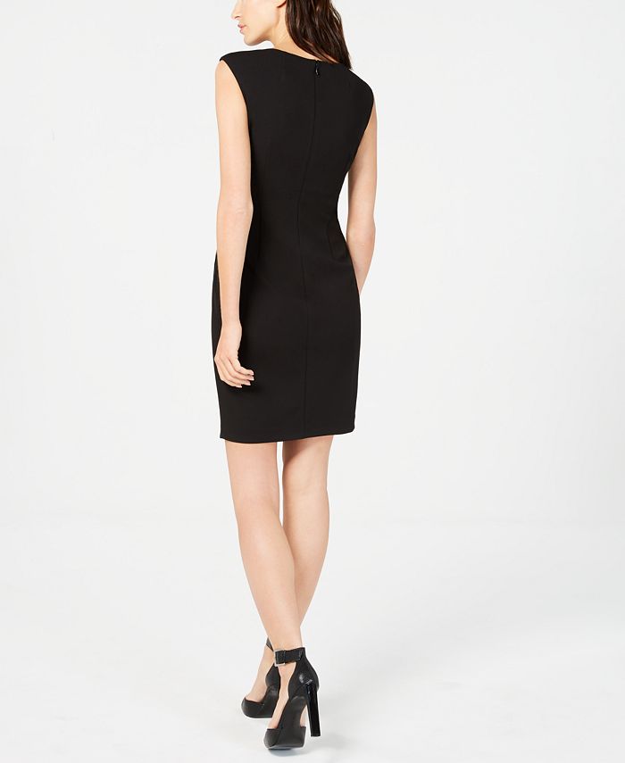 Calvin Klein Petite Ruched Sheath Dress - Macy's