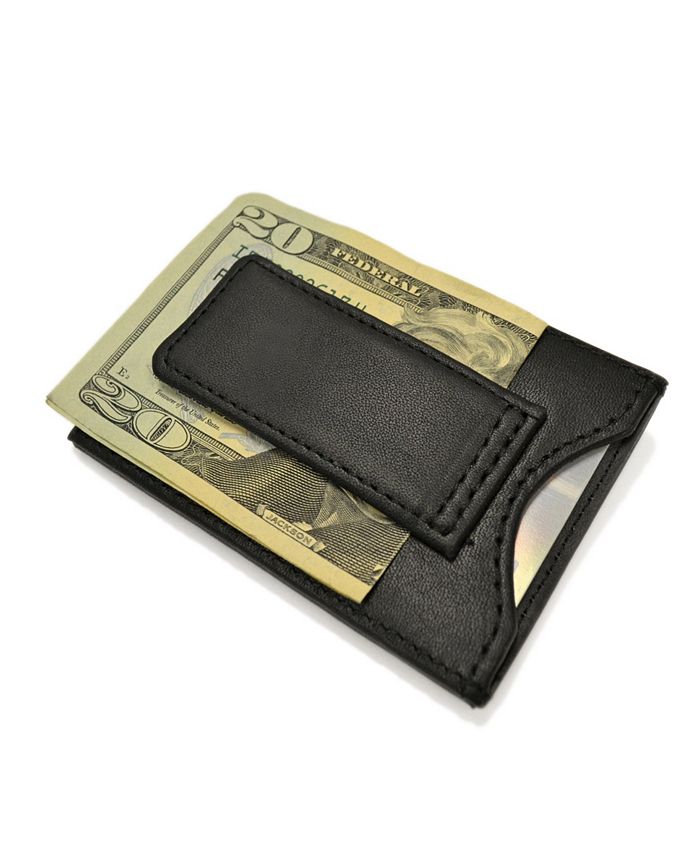 Royce Leather Genuine Leather Magnetic Money Clip - Blue