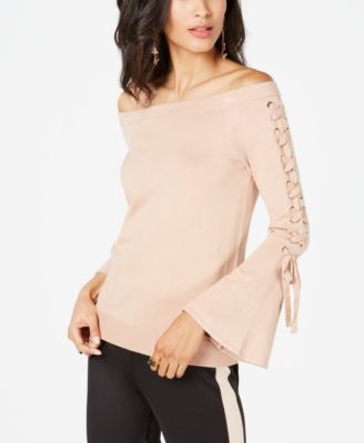 macy's off the shoulder sweater