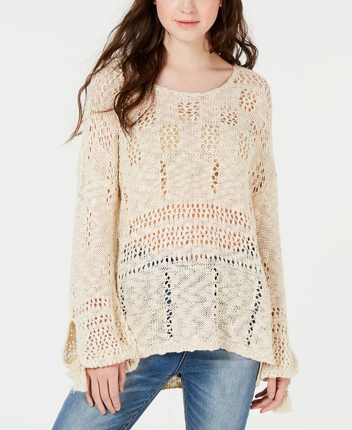 American Rag Juniors' Open-Knit High-Low Sweater, Created for Macy's ...