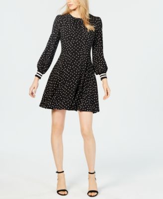 Vince Camuto - Printed Puff-Sleeve Dress