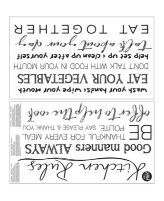 Brewster Home Fashions Kitchen Rules Wall Quote