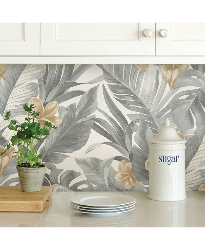 Brewster Home Fashions Neutral Paradise Peel And Stick Wallpaper Macy's