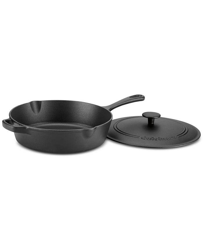 Cuisinart Chefs Classic Pre Seasoned Cast Iron Chicken Fryer And Lid Macys 