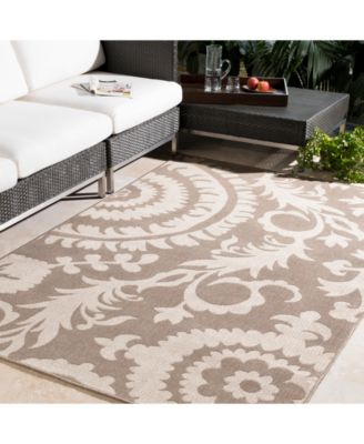 CLOSEOUT! Alfresco ALF-9616 Camel 8'9" Round Area Rug, Indoor/Outdoor
