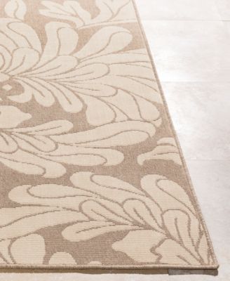 Alfresco ALF-9616 Camel 8'9" Square Area Rug, Indoor/Outdoor