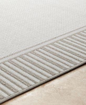 Alfresco ALF-9681 Taupe 5'3" Round Area Rug, Indoor/Outdoor