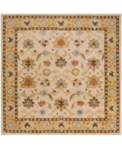 Surya Caesar Ink Beige Sea Foam Wool Square Area Rug - 8x8