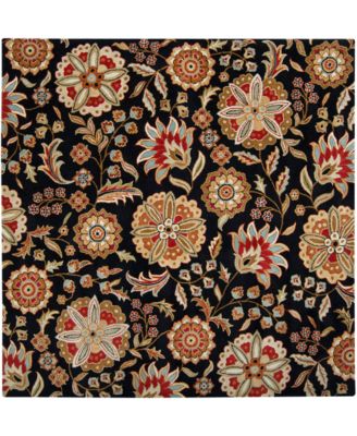 Livabliss - Athena ATH-5017 Black 8' Square Area Rug