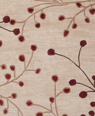 Athena ATH-5053 Burgundy 4' Round Area Rug