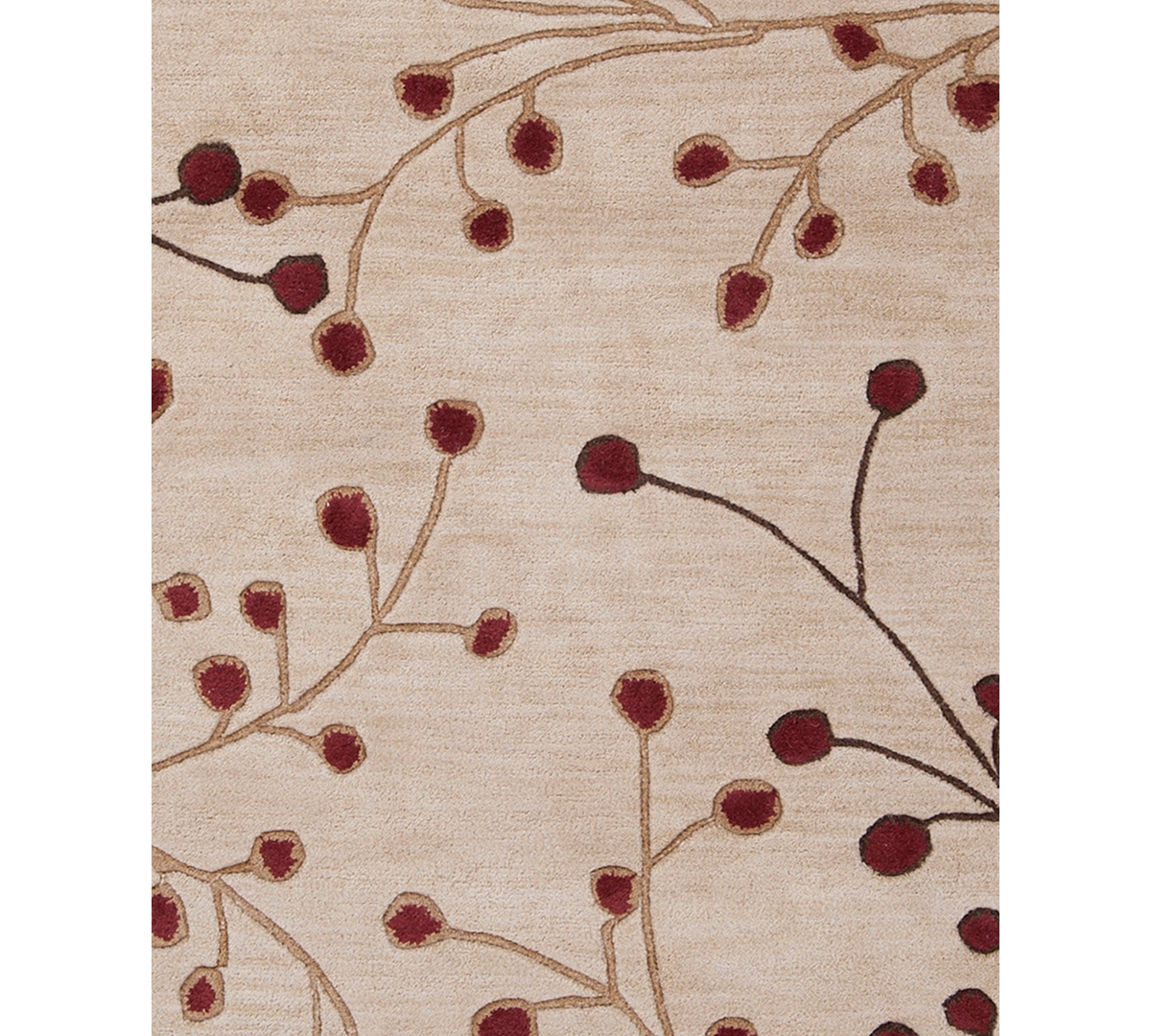 Livabliss Athena Ath-5053Round Area Rug - Burgundy
