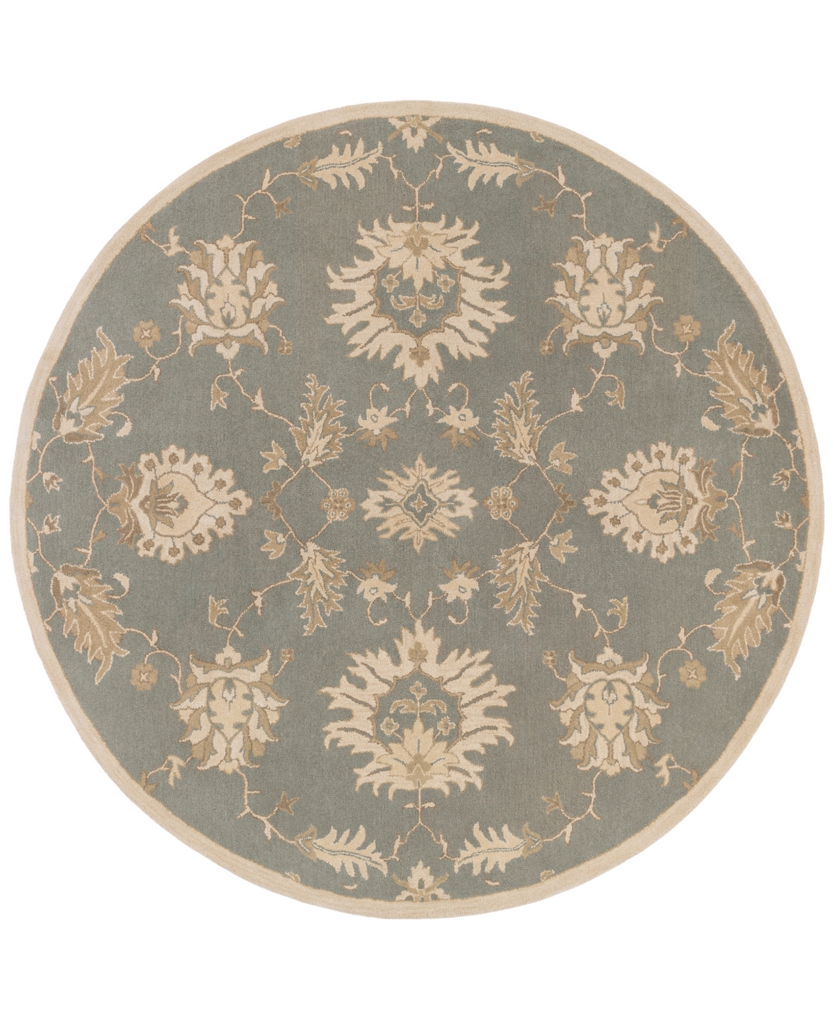 Surya Caesar Cae-1156 Medium Gray 6' Round Area Rug - Medium Gray