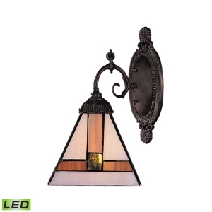 Mix-n-Match 1-Light Sconce in Tiffany Bronze - Led Offering Up To 800 Lumens (60 Watt Equivalent)