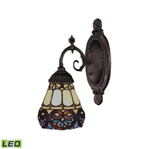 Mix-n-Match 1-Light Sconce in Tiffany Bronze - Led Offering Up To 800 Lumens (60 Watt Equivalent)
