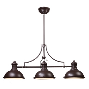 Chadwick 3 Light Billiard In Oiled Bronze/ (Box 2 Of 2 / Only Bells, Base Not Includes)