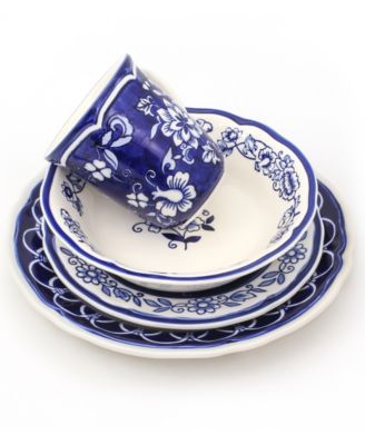 Blue Garden 16 Pc. Dinnerware Set, Service for 4