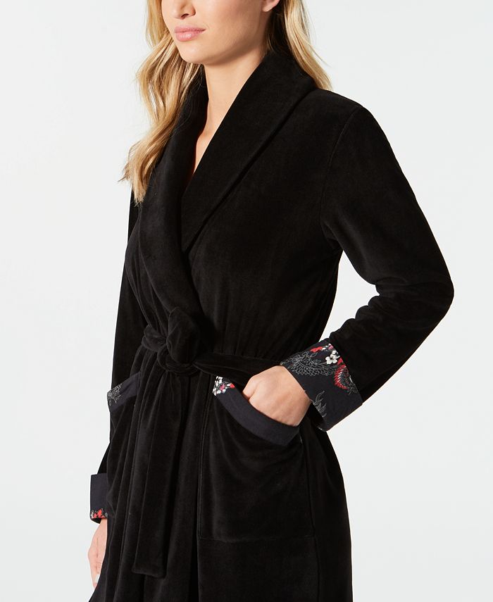 Sesoire Velvet Fleece Wrap Robe Macy's