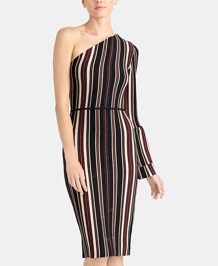 RACHEL Rachel Roy OneShoulder Striped Dress, Created for Macy's Macy's