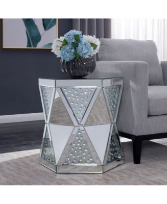 Kareena Diamond-Patterned End Table - Macy's