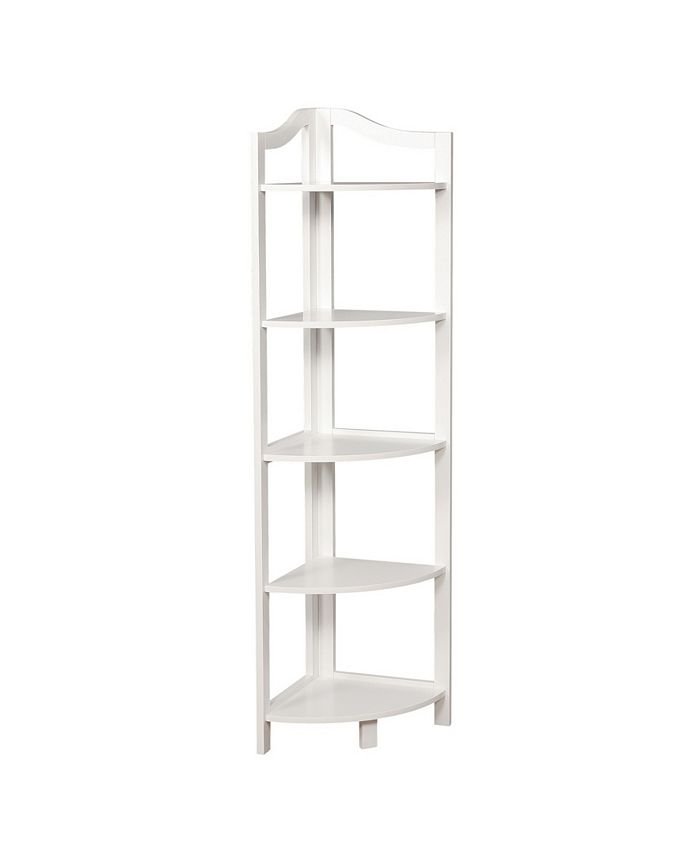 Furniture of America Emery 5Tiered Corner Ladder Shelf Macy's