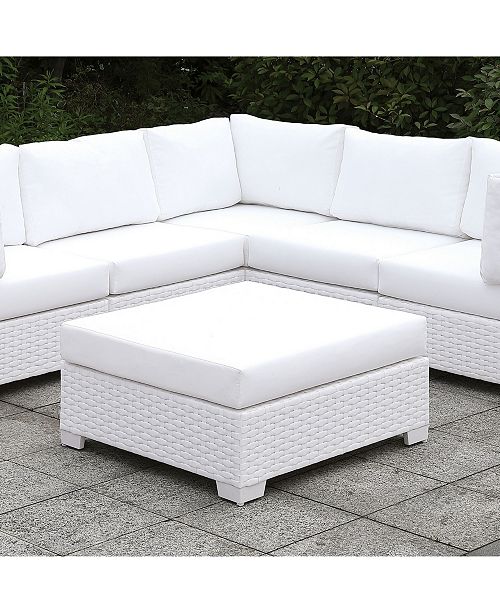 Furniture Of America Arthur White Outdoor Large Ottoman Reviews