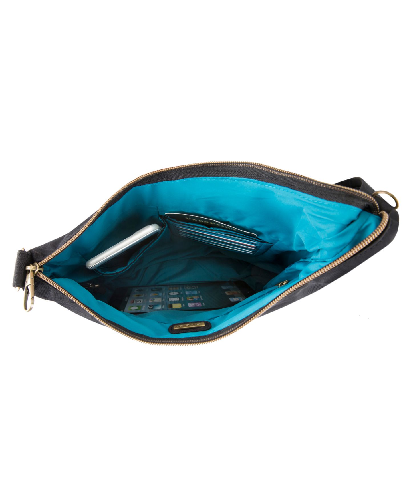 Женская сумка Travelon Anti-Theft Signature 3 Compartment Crossbody, цвет: Чёрный — фото 9