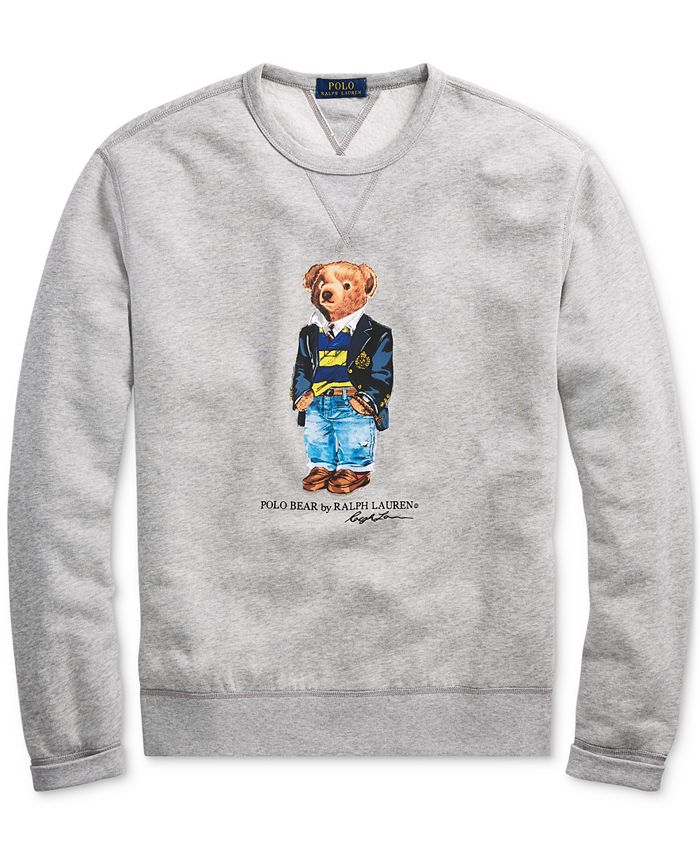 Polo Ralph Lauren Men's Preppy Bear Fleece Sweatshirt, Created for Macy ...