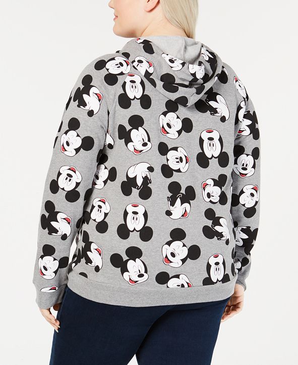 Disney Trendy Plus Size Mickey Mouse-Print Zip-Up Hoodie & Reviews ...