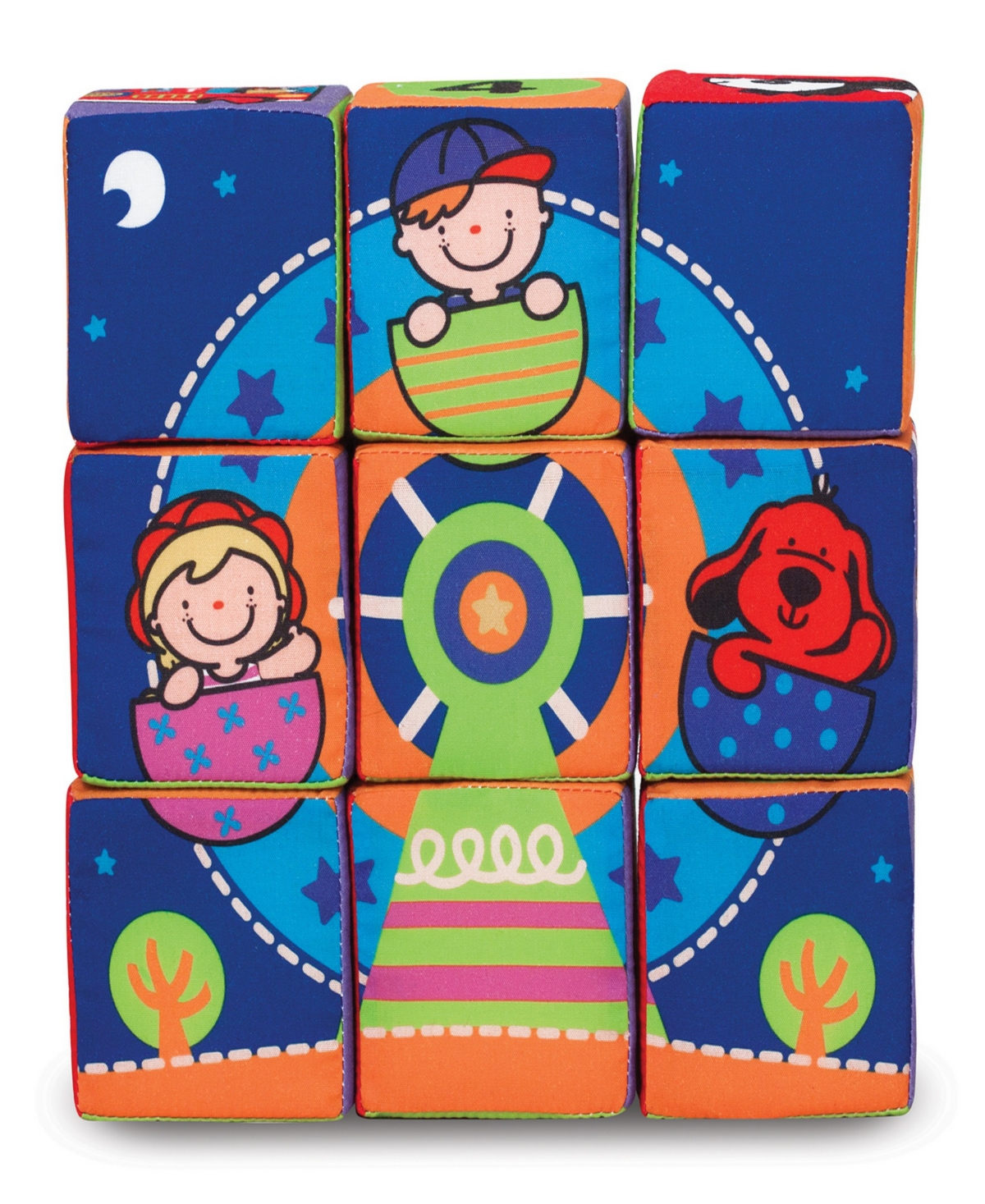 MELISSA & DOUG KIDS' MATCH & BUILD TOY BLOCKS 