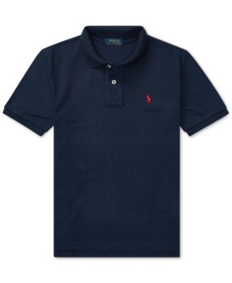 8-20 Boys' Cotton Mesh Logo Polo Shirt