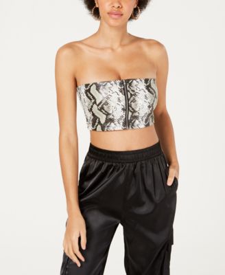 Waisted - Snake-Print Crop Top