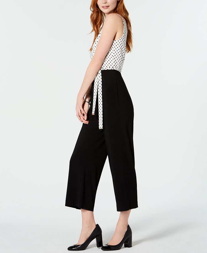 Tommy Hilfiger Dotted Cropped Jumpsuit, Created for Macy's - Macy's